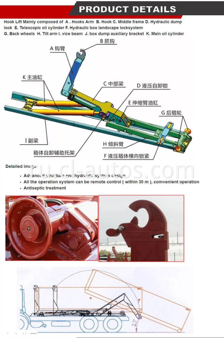 Hook Loader Garbage Truck 03